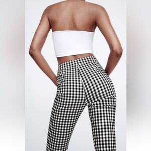 Zara Gingham Mini Flare Pants